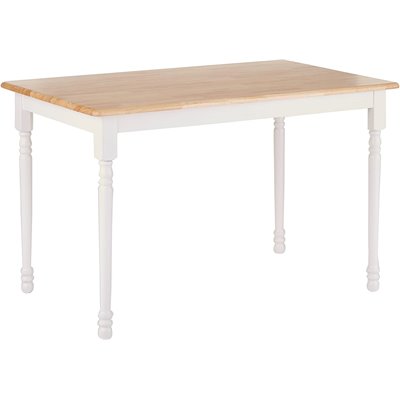 Coaster Damen Square Tile Top Dining Table in White and Natural