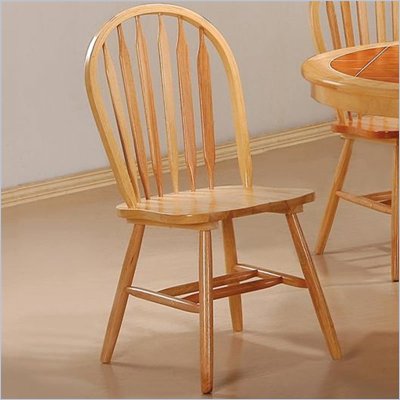 Coaster Damen Arrow Back Windsor Side Chair in Warm Natural Wood Finish