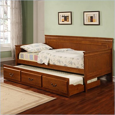 Coaster  Twin Daybed With Trundle in Oak Finish