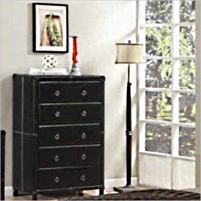 Coaster  Chest Upholstered in Dark Brown Bycast