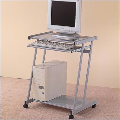 Coaster Desks Contemporary Computer Desk Cart with Keyboard Tray