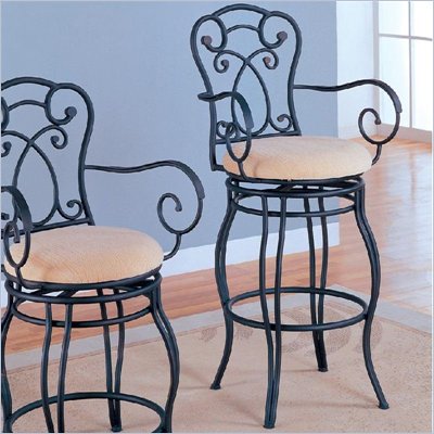 Coaster 29 Inch Metal Bar Stool in Black