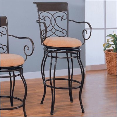 Coaster 29 Inch Metal Bar Stool in Brown