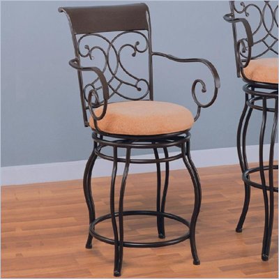 Coaster 24 Inch Metal Bar Stool in Brown