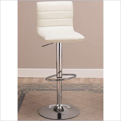 Chairs on Coaster 29 Inch White Adjustable Bar Chair 120345