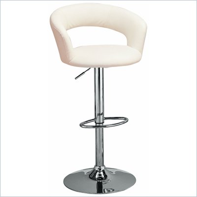 Coaster 29 Inch White Adjustable Bar Chair 