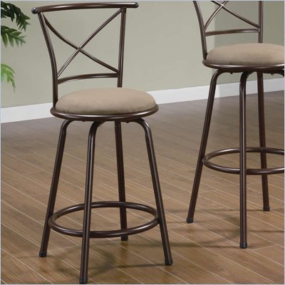 Coaster 24 Inch Metal Bar Stool in Brown