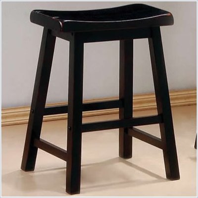 Coaster 24 Inch Wooden Bar Stool in Black