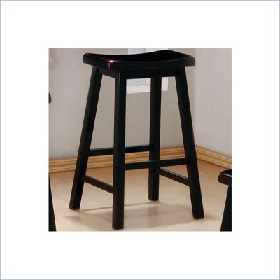 Coaster 29 Inch Wooden Bar Stool in Black
