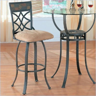 Coaster 29 Inch Metal Bar Stool in Black