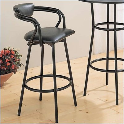 Coaster Dixie Upholstered Bar Stool in Black