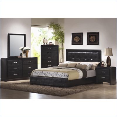 Coaster Dylan 5 Piece Bedroom Set in Black