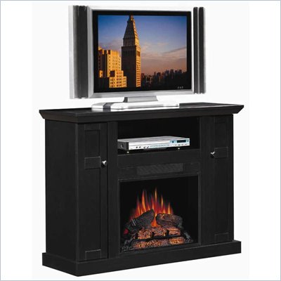 Coaster Fireplaces Laminate Black Ash Media Mantel Electric Fireplace