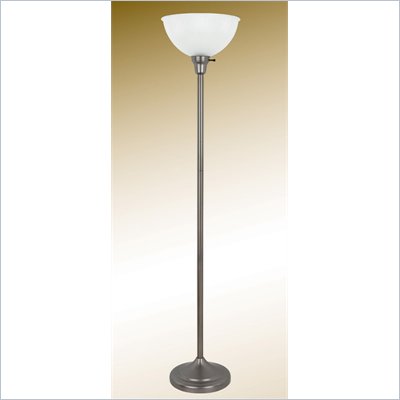 Coaster Floor Lamp in Brushed Pewter