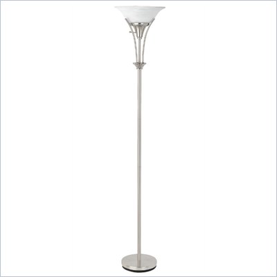 Coaster Floor Lamp in Brushed Steel