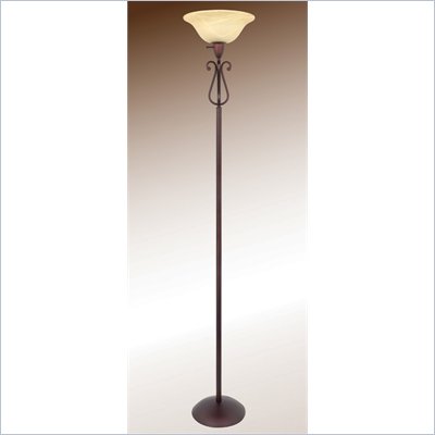 Coaster Leaf Accents Floor Lamp in Coffee