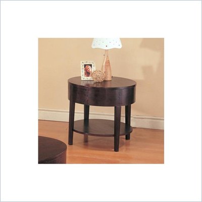 Coaster Gough Round End Table with Shelf