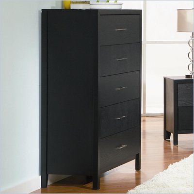 Coaster Grove 5 Drawer Chest in Black Finish