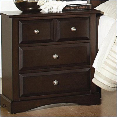 Coaster Harbor Classic 3 Drawer Nightstand in Cappuccino Finish