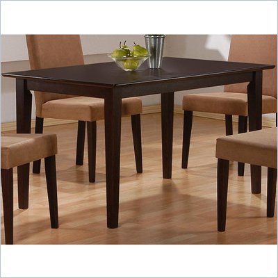Coaster Hyde Rectangular Casual Dining Leg Table in Cappuccino