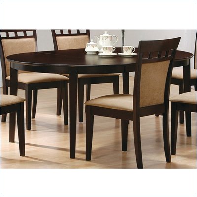 Coaster Hyde Oval Dining Table in Cappuccino