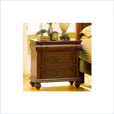Coaster  Two Drawer and One Tray Nightstand in Rich Brown
