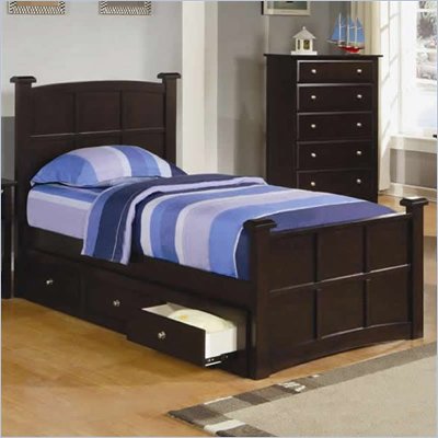 Coaster Jasper Panel Bed in Rich Cappuccino Finish