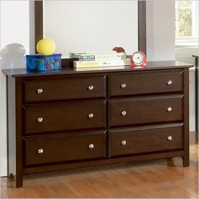 Coaster Jasper 6 Drawer Double Dresser in Rich Cappuccino Finish