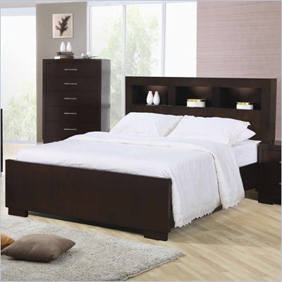 Coaster Jessica Bookcase Bed in Light Cappuccino Finish