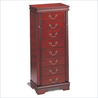 Coaster Louis Philippe Jewelry Armoire in Cherry