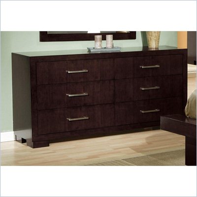 Coaster  Six Drawer Dresser in Light Cappuccino Finish