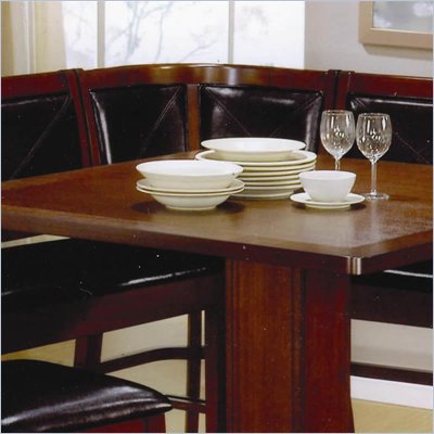 Coaster Lancaster Counter Height Corner Seat with Black Faux Leather