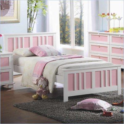 Coaster Lindsley Twin Interchangeable Panel Bed in Whtie Finish