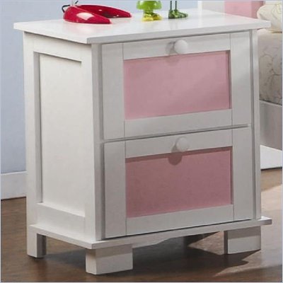 Coaster Lindsley Nightstand with Interchangeable Panels in White