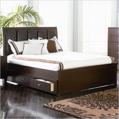 Coaster Lorretta Platform Storage Bed in Dark Brown Finish