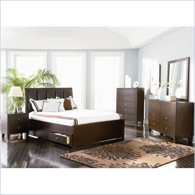 Coaster Lorretta 4 Piece Bedroom Set in Dark Brown