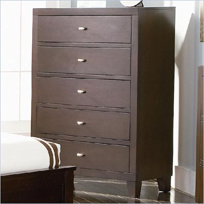 Coaster Lorretta Chest with 5 Drawers in Dark Brown Finish