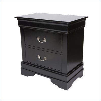 Coaster Louis Philippe Nightstand in Black