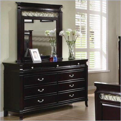 Coaster Manhattan 9 Drawer Dresser and Mirror Set