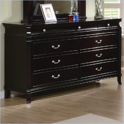 Coaster Manhattan Dresser with 9 Drawers in Dark Espresso Finish