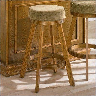 Coaster Mitchell Upholstered Bar Stool in Oak Finish