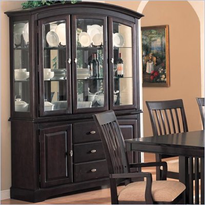 Coaster Monaco China Cabinet with Doors and Drawers in Rich Dark Cappuccino