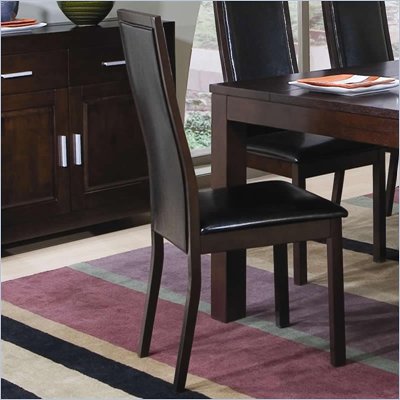 Coaster Morningside Dining Side Chair w/ Faux Leather Seat & Back