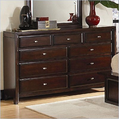 Coaster Nadine 11 Drawer Dresser in Warm Brown Finish