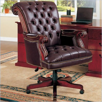 Brown Office Chairs on Coaster Office Chairs Traditional Executive Chair In Brown   800142