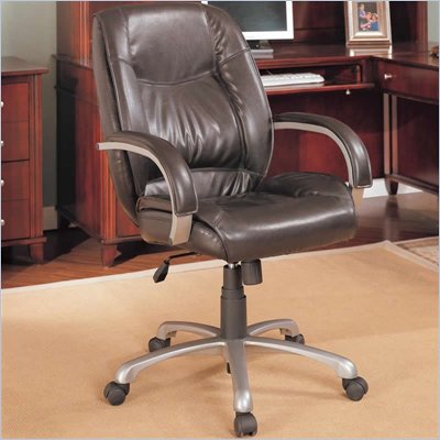 Coaster Office Chairs Faux Leather Office Task Chair in Brown