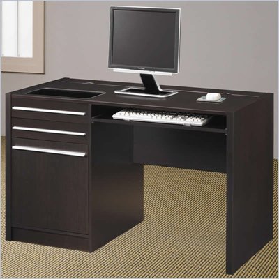 Coaster Ontario Single Pedestal Computer Desk with Charging Station 