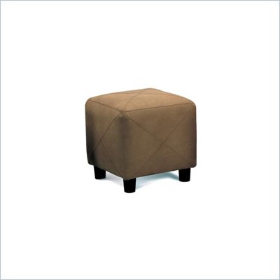 Coaster Mocha Contemporary Microfiber Cube Ottoman