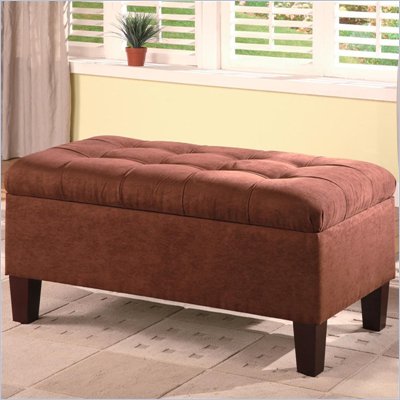 Coaster Contemporary Rectangular Chocolate Storage Ottoman