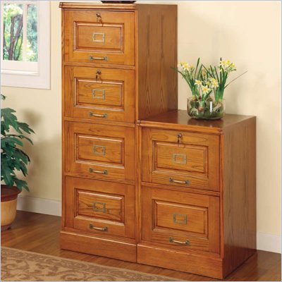 Coaster Palmetto Oak File Cabinet with 4 Drawers